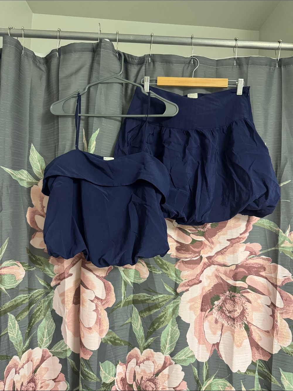 a new day Navy Bubble-Hem Mini Skirt